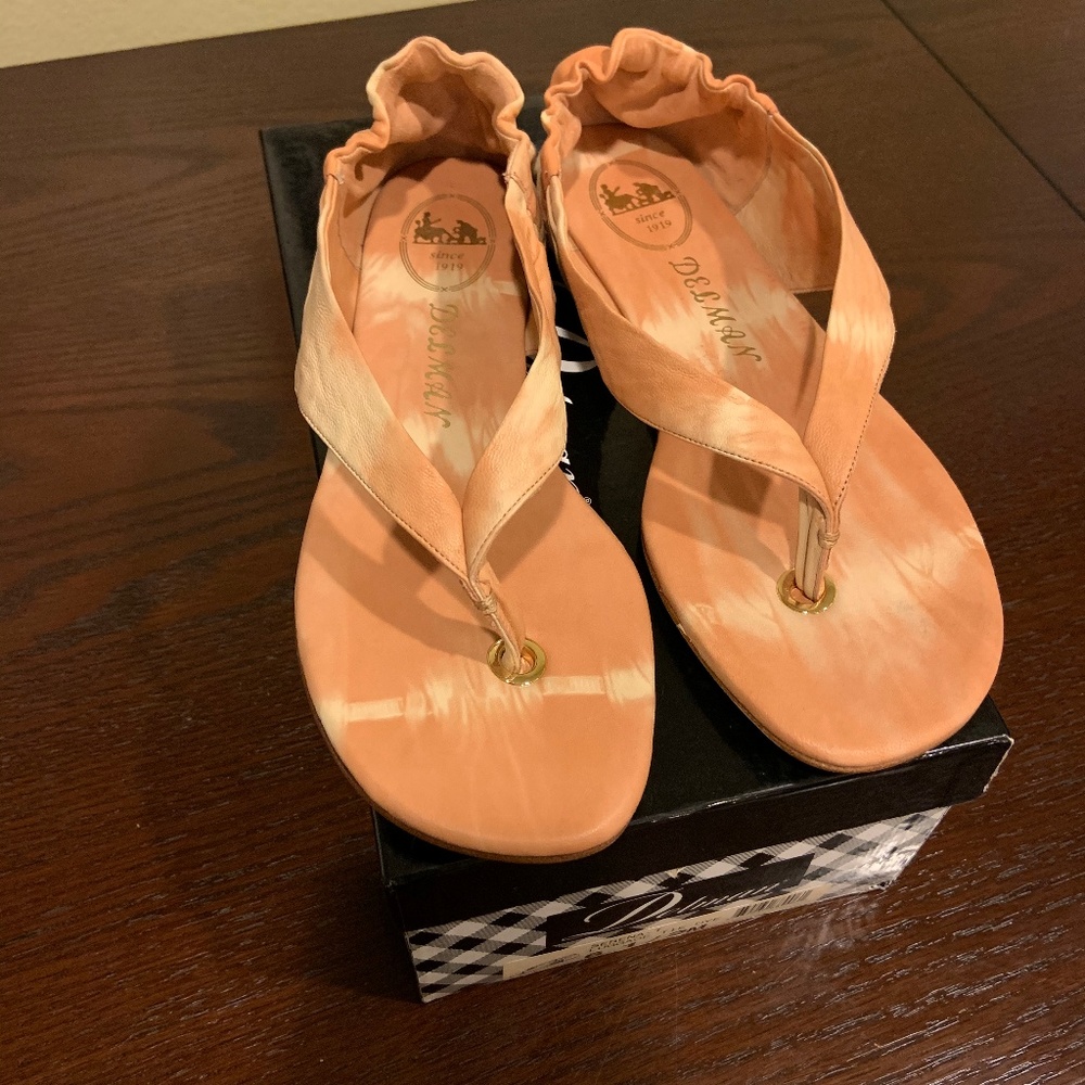 Delman Pink/White Tye Die Sandals